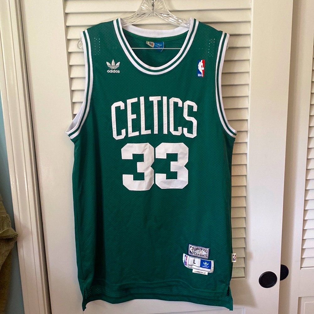 Stitched Authentic Adidas Hardwood Classic Larry Bird Jersey